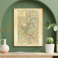 1923 Brisbane Centenary Souvenir Map (unframed) A3
